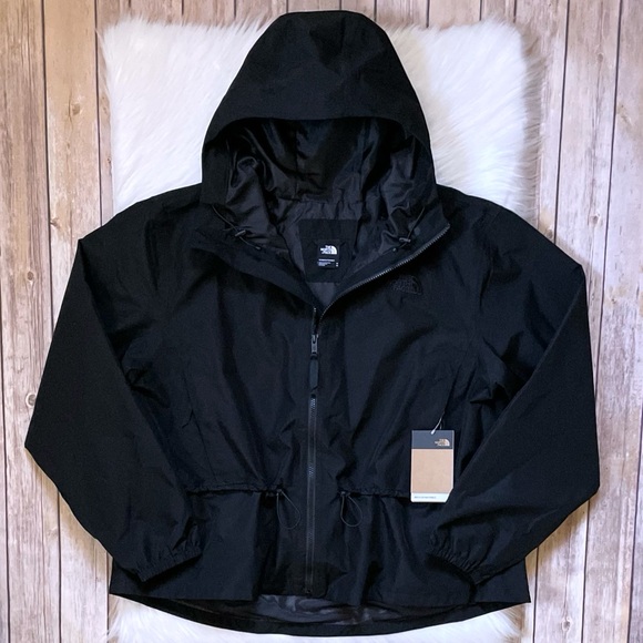 The North Face Women’s Plus Daybreak Rain Jacket In TNF Black